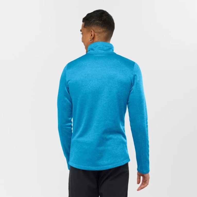 Sudaderas Salomon Essential Lightwarm Seamless Half Zip Hombre Azules | MX DNRE087